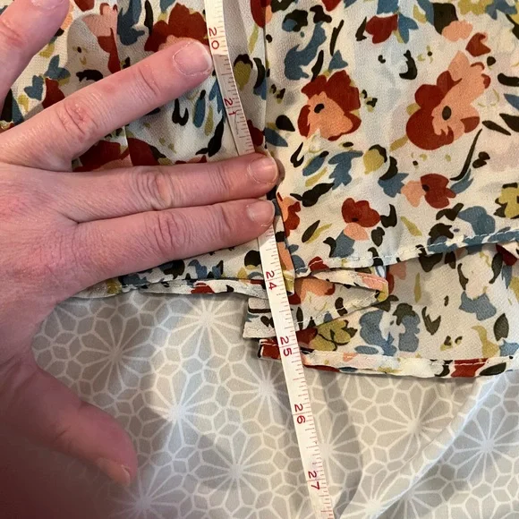 Hayden med/large Floral Print Peplum Top - Picture 12 of 12